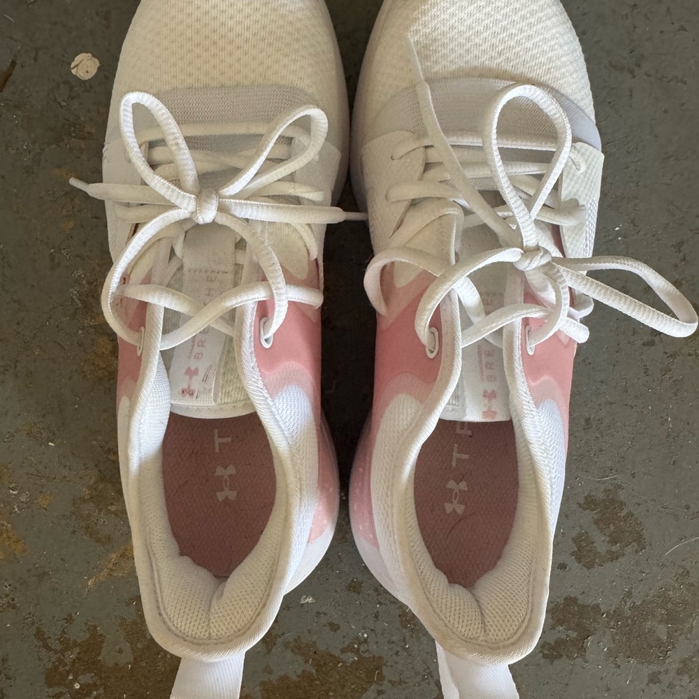 Under Armour Women's Athletic Shoes in Pink and White